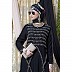 Party wear abaya with hand embroidery work- Black